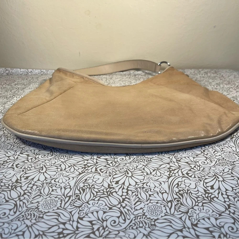 Banana Republic embossed reptile leather Hobo bag